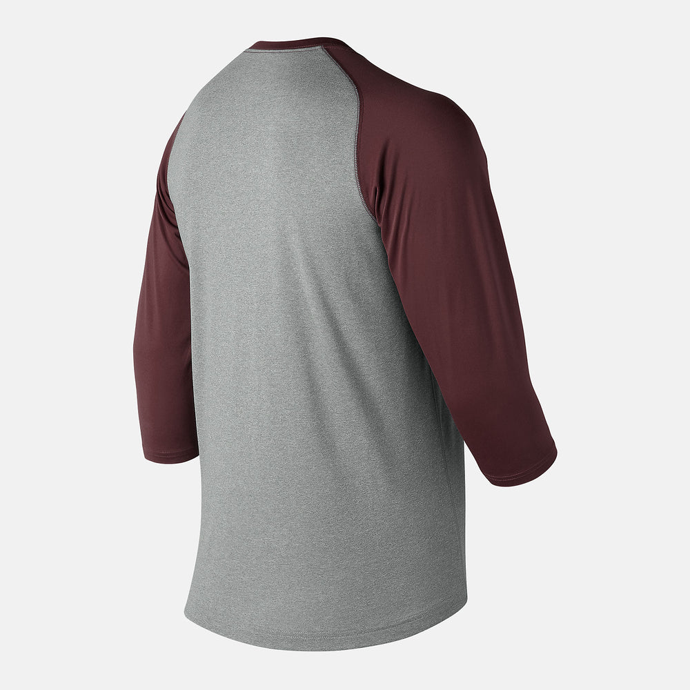 Team Maroon 3/4 Baseball Raglan Top / New Balance Men