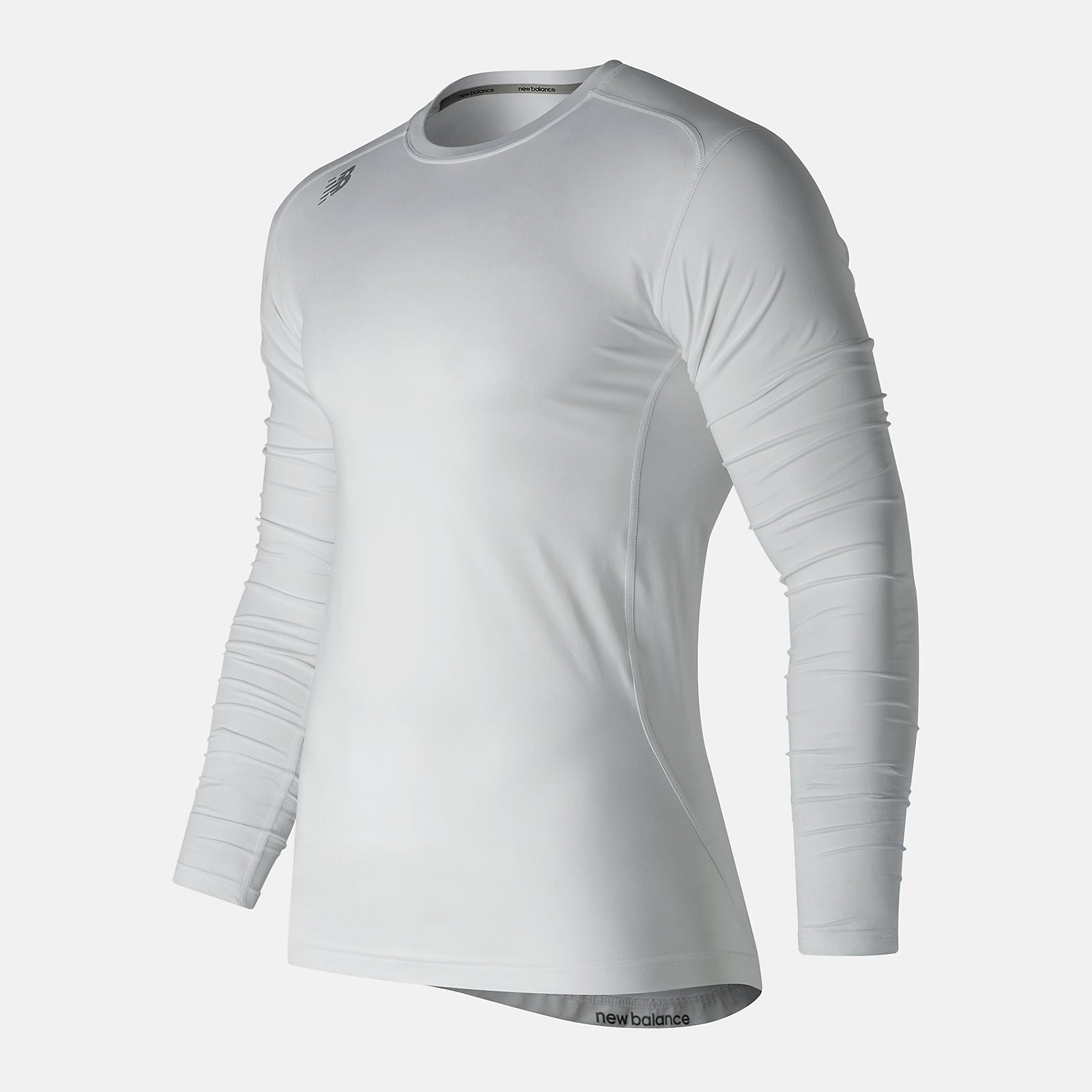 White NB LS Compression Top / New Balance Men