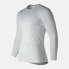White NB LS Compression Top / New Balance Men