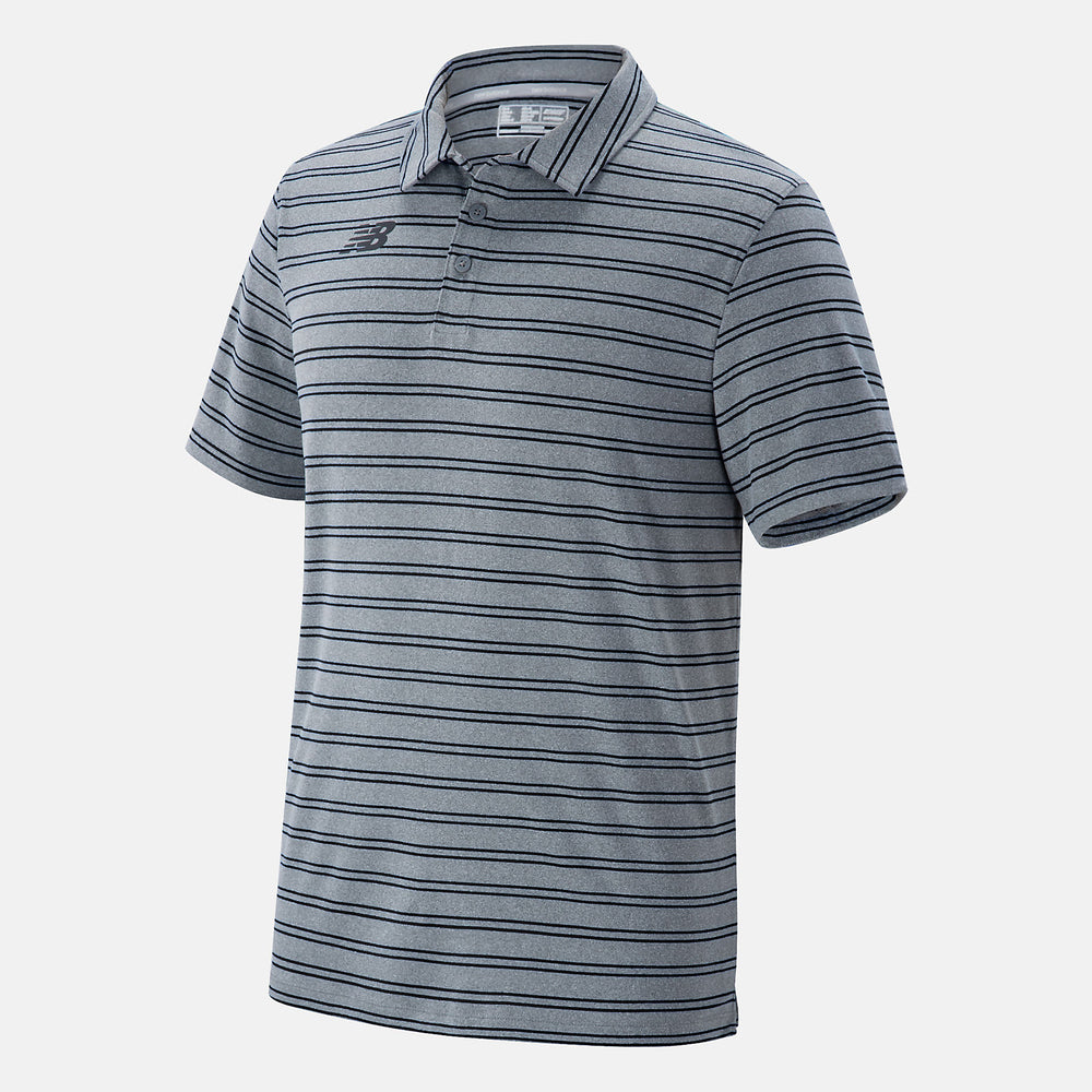 Black Stripe Polo / New Balance Men