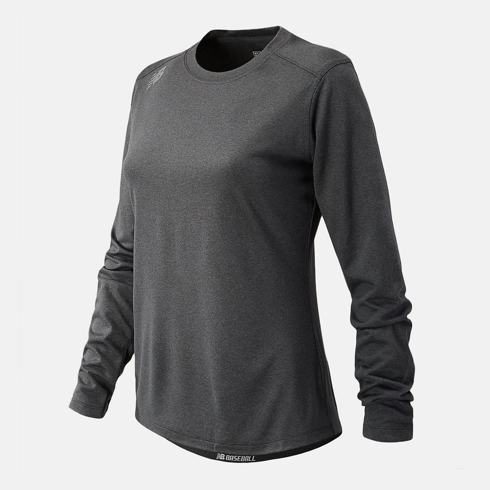 Dark Heather Grey NB Long Sleeve Tech Tee / New Balance Women