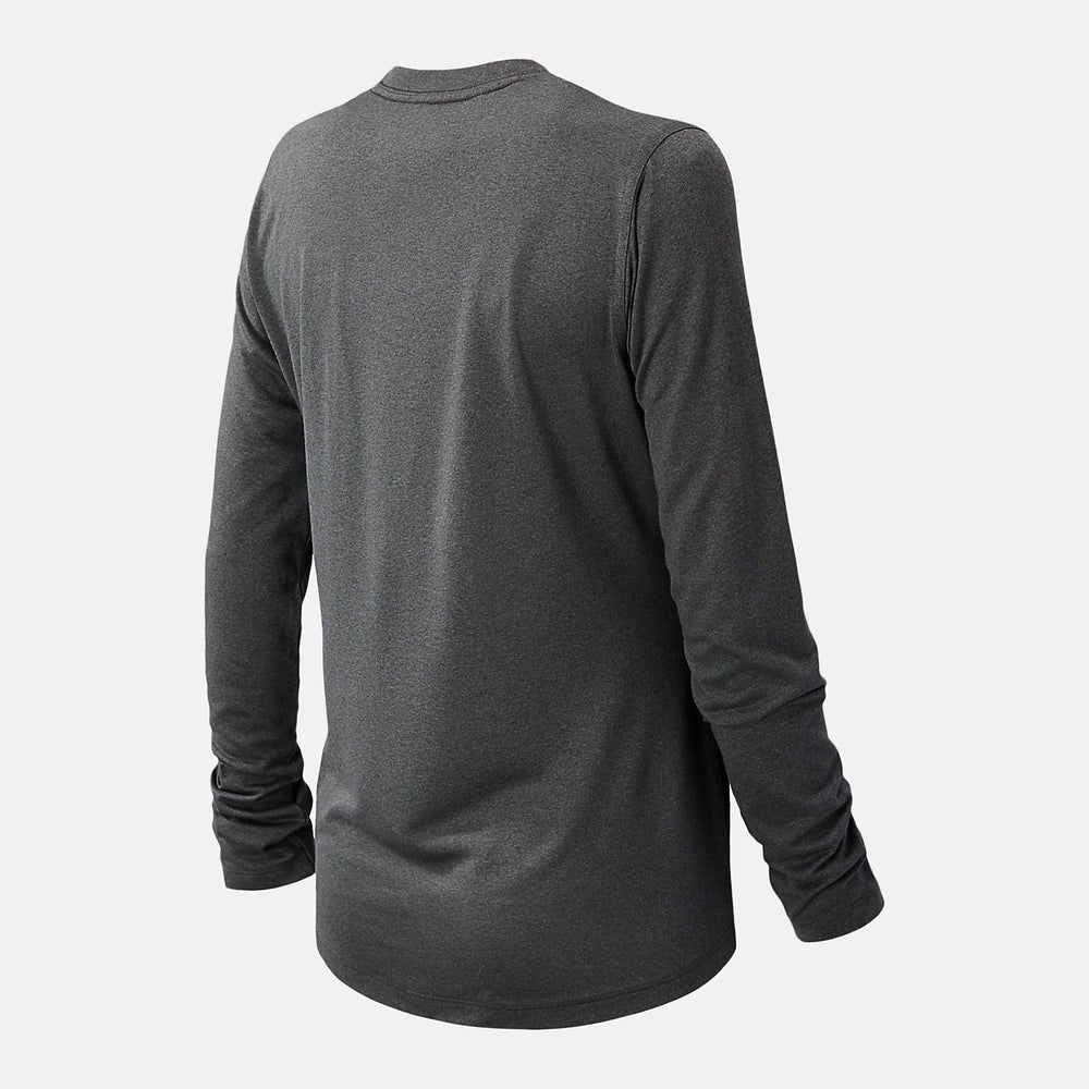 Dark Heather Grey NB Long Sleeve Tech Tee / New Balance Women