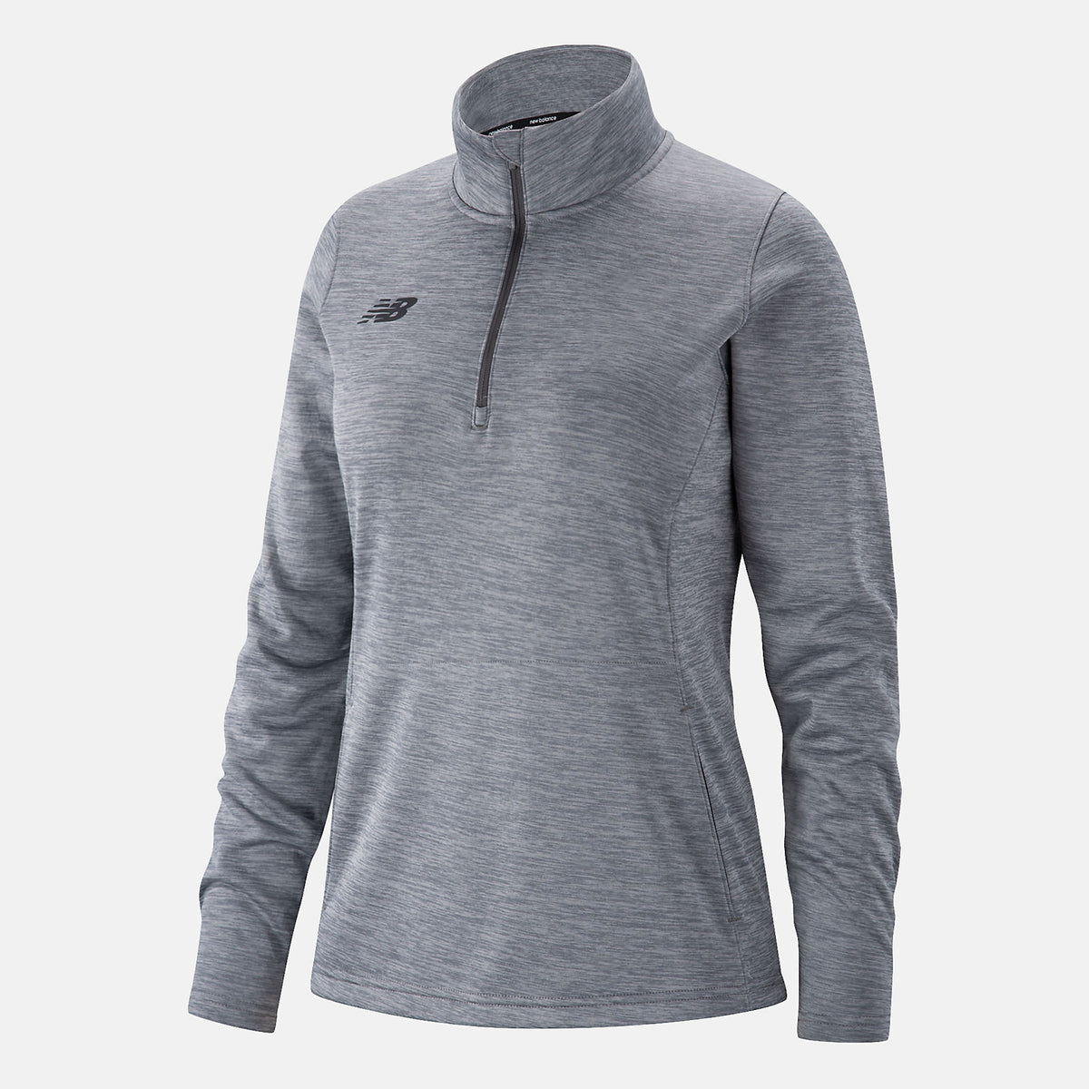 Med Heather Grey Women Thermal Half Zip / New Balance Women