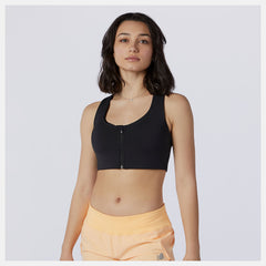 Black NB Power X Zip Front Bra / New Balance Women