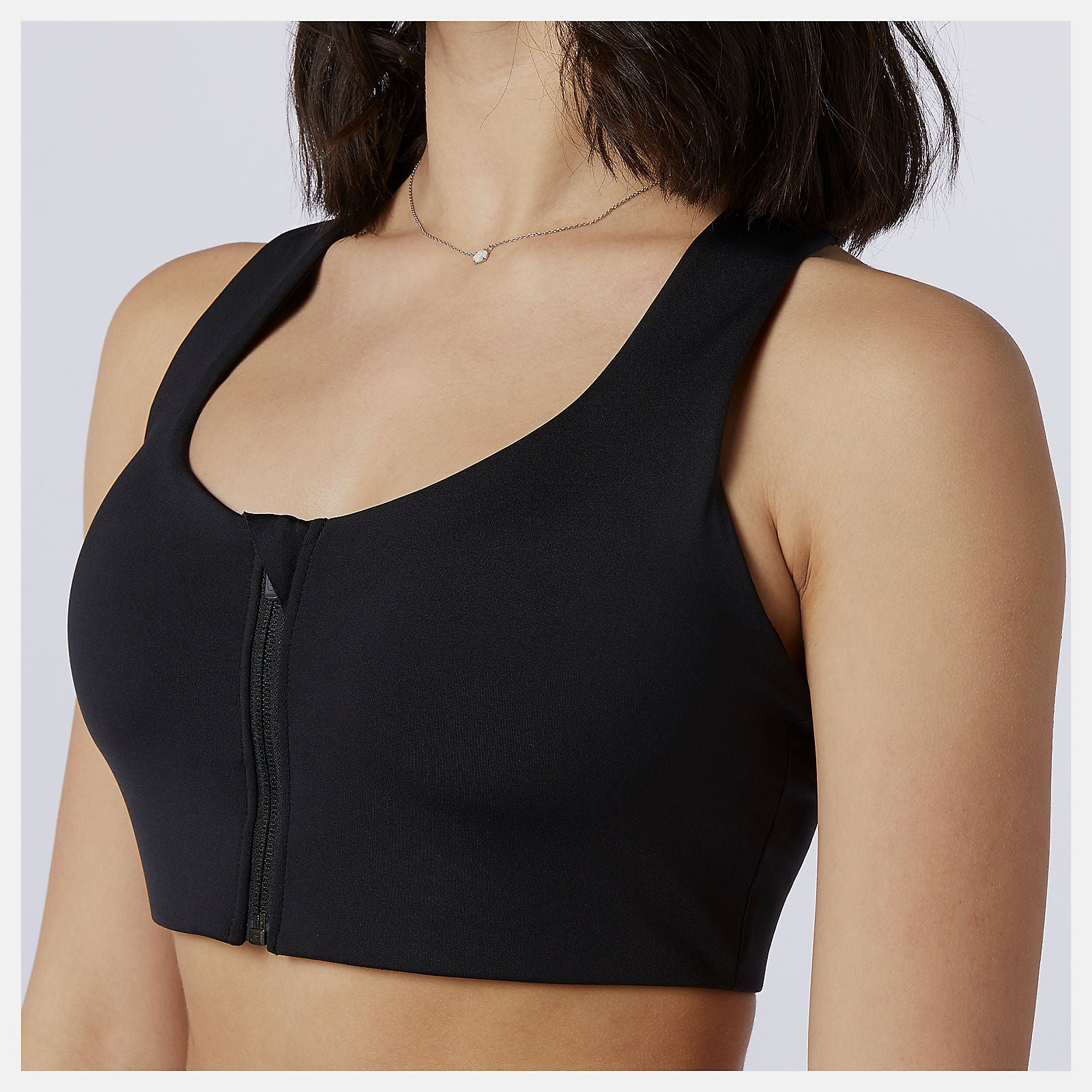 Black NB Power X Zip Front Bra / New Balance Women