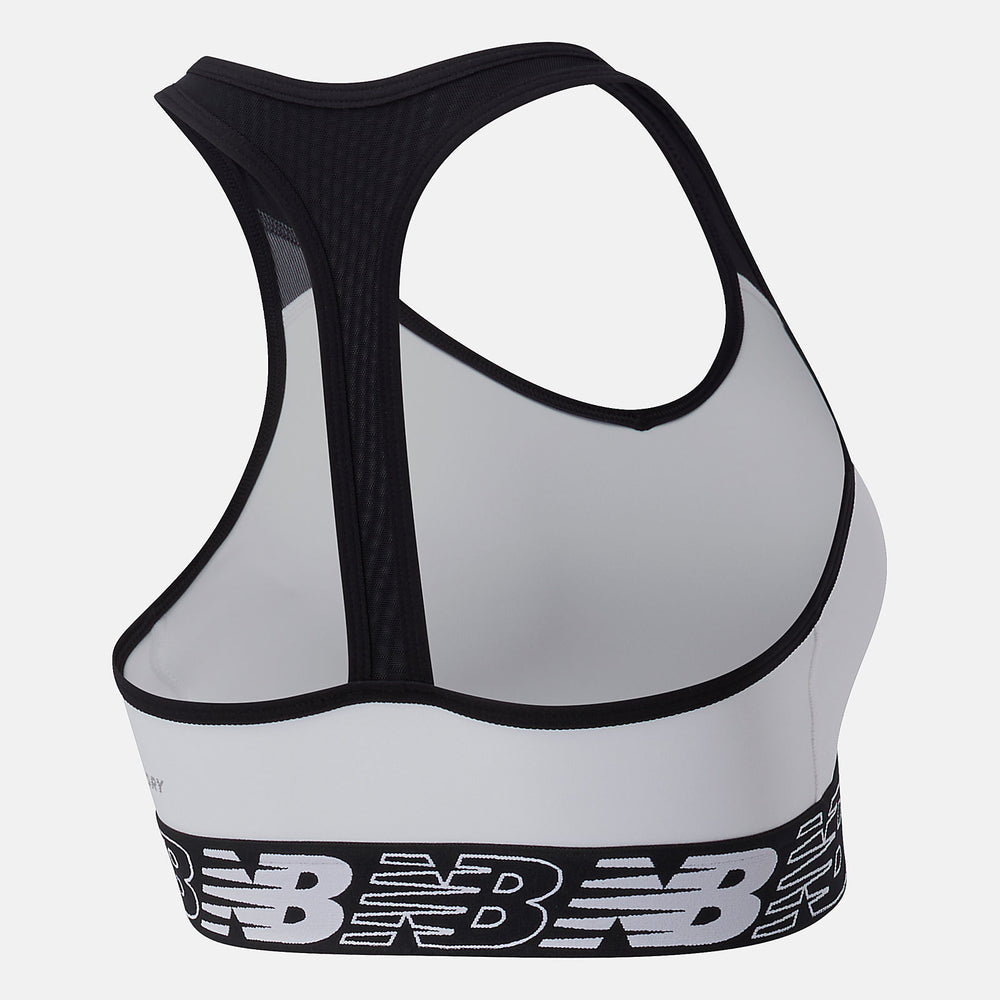 White NB Pace Bra 3.0 / New Balance Women