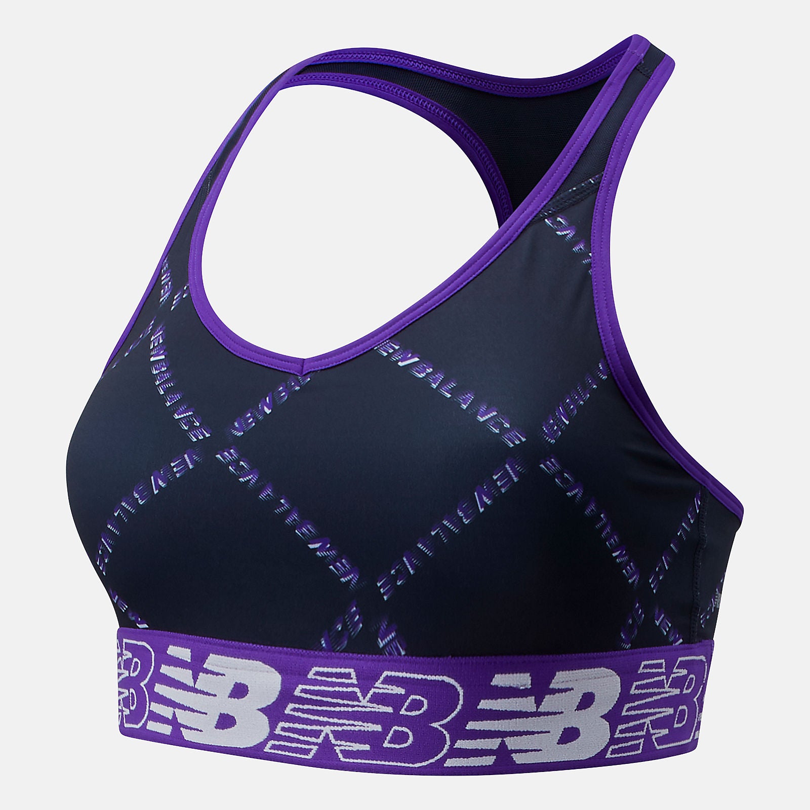 Deep Violet NB Pace Bra Printed 3.0 / New Balance Women