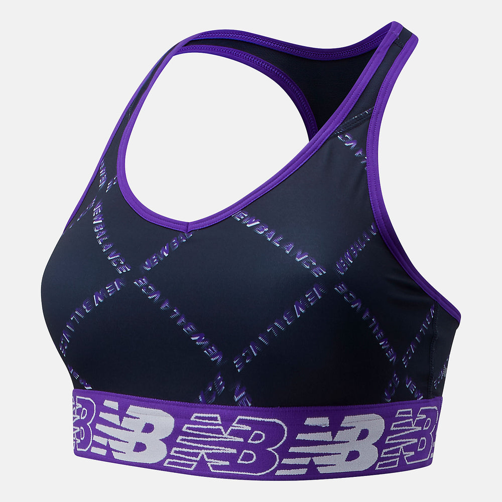 Deep Violet NB Pace Bra Printed 3.0 / New Balance Women