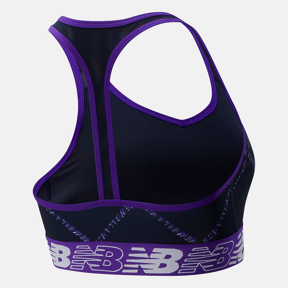 Deep Violet NB Pace Bra Printed 3.0 / New Balance Women