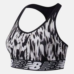 White/Black NB Pace Bra Printed 3.0 / New Balance Women