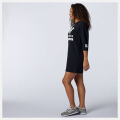 Black NB Essentials Field Day Crew Fleece Dress / New Balance Women