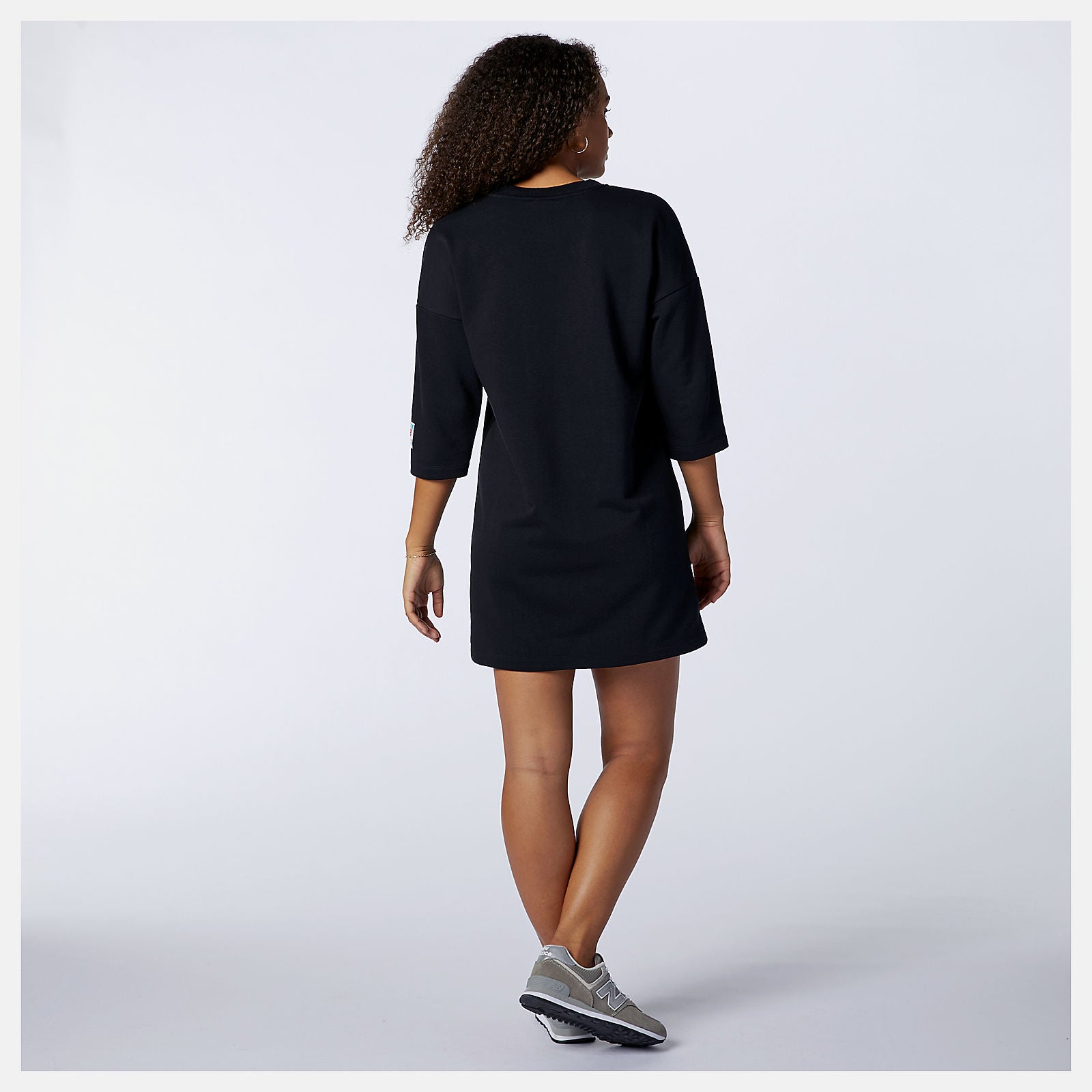 Black NB Essentials Field Day Crew Fleece Dress / New Balance Women