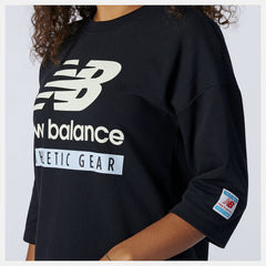 Black NB Essentials Field Day Crew Fleece Dress / New Balance Women