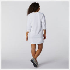White NB Essentials Field Day Crew Fleece Dress / New Balance Women