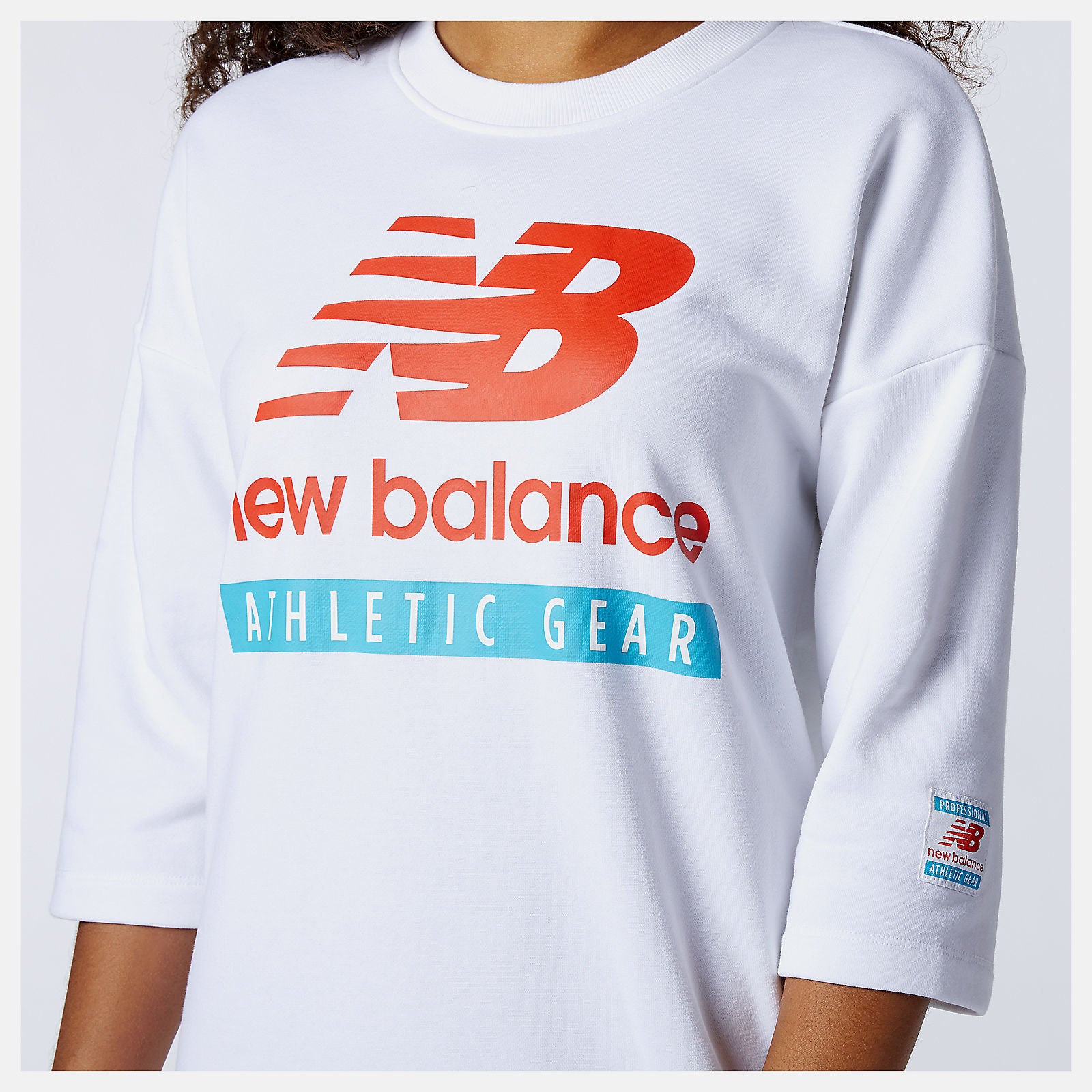 White NB Essentials Field Day Crew Fleece Dress / New Balance Women