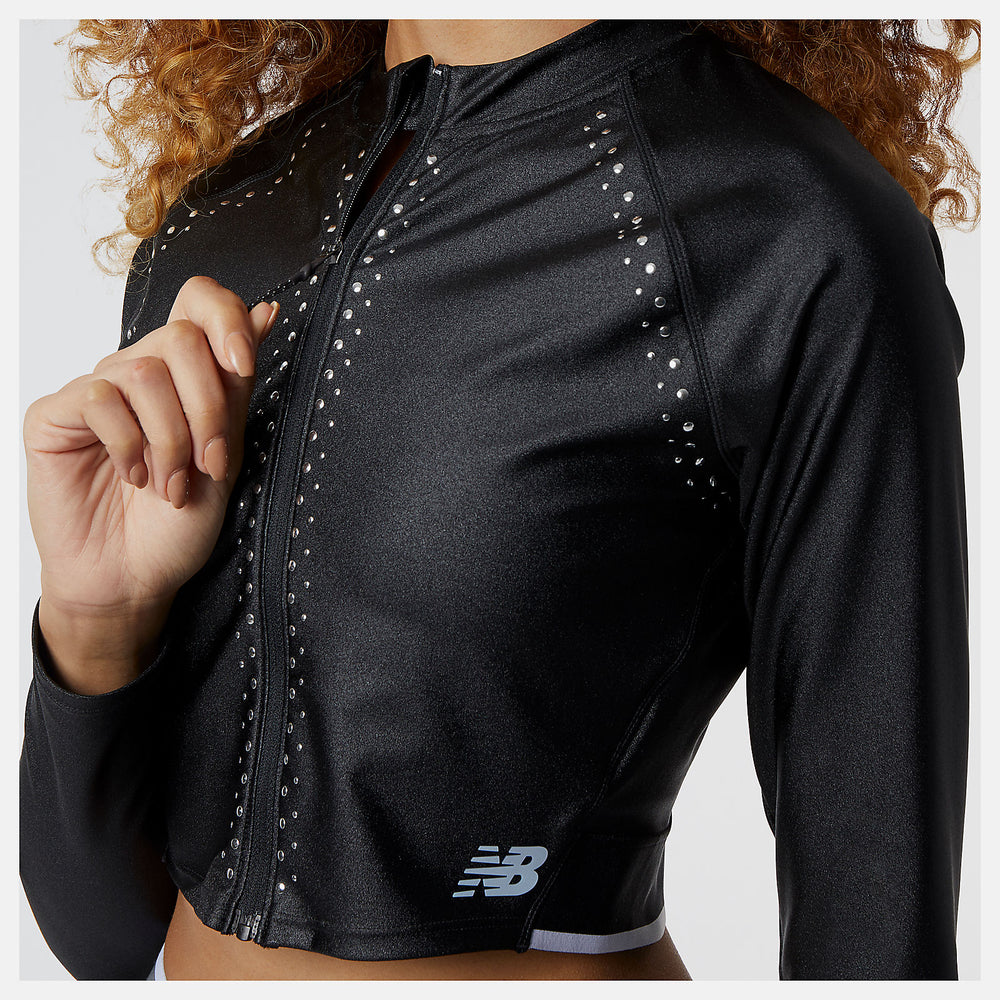 Black Syd Crop Jacket / New Balance Women