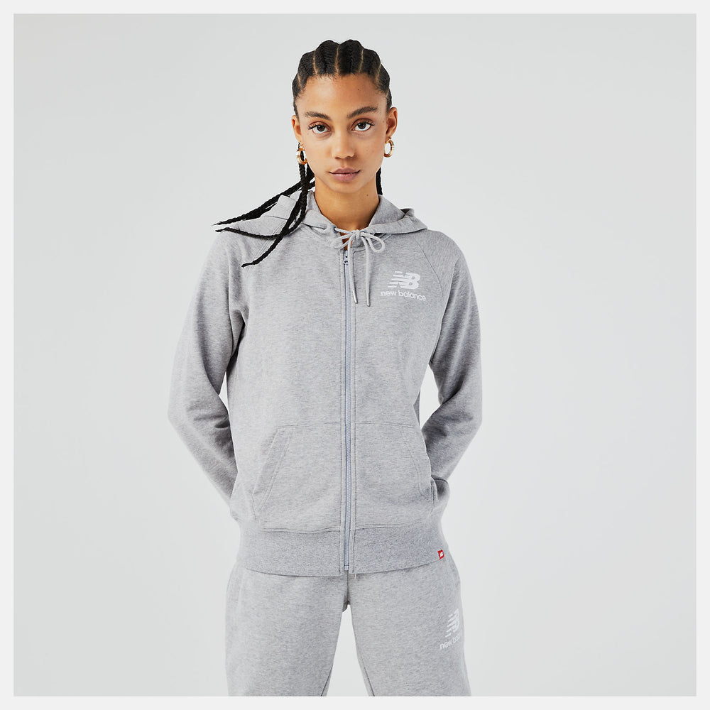 Athletic Grey Essentials FZ Hoodie / New Balance Women