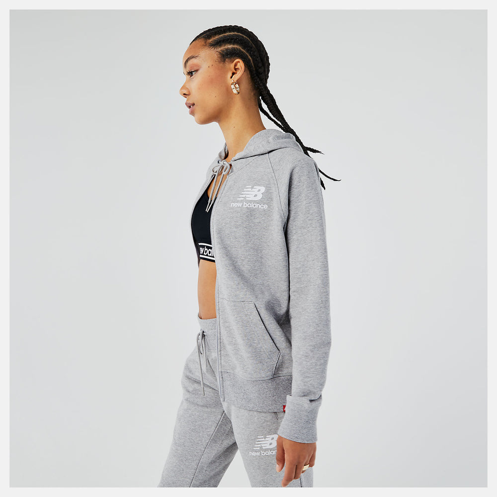 Athletic Grey Essentials FZ Hoodie / New Balance Women