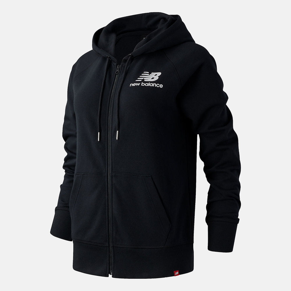 Black Essentials FZ Hoodie / New Balance Women