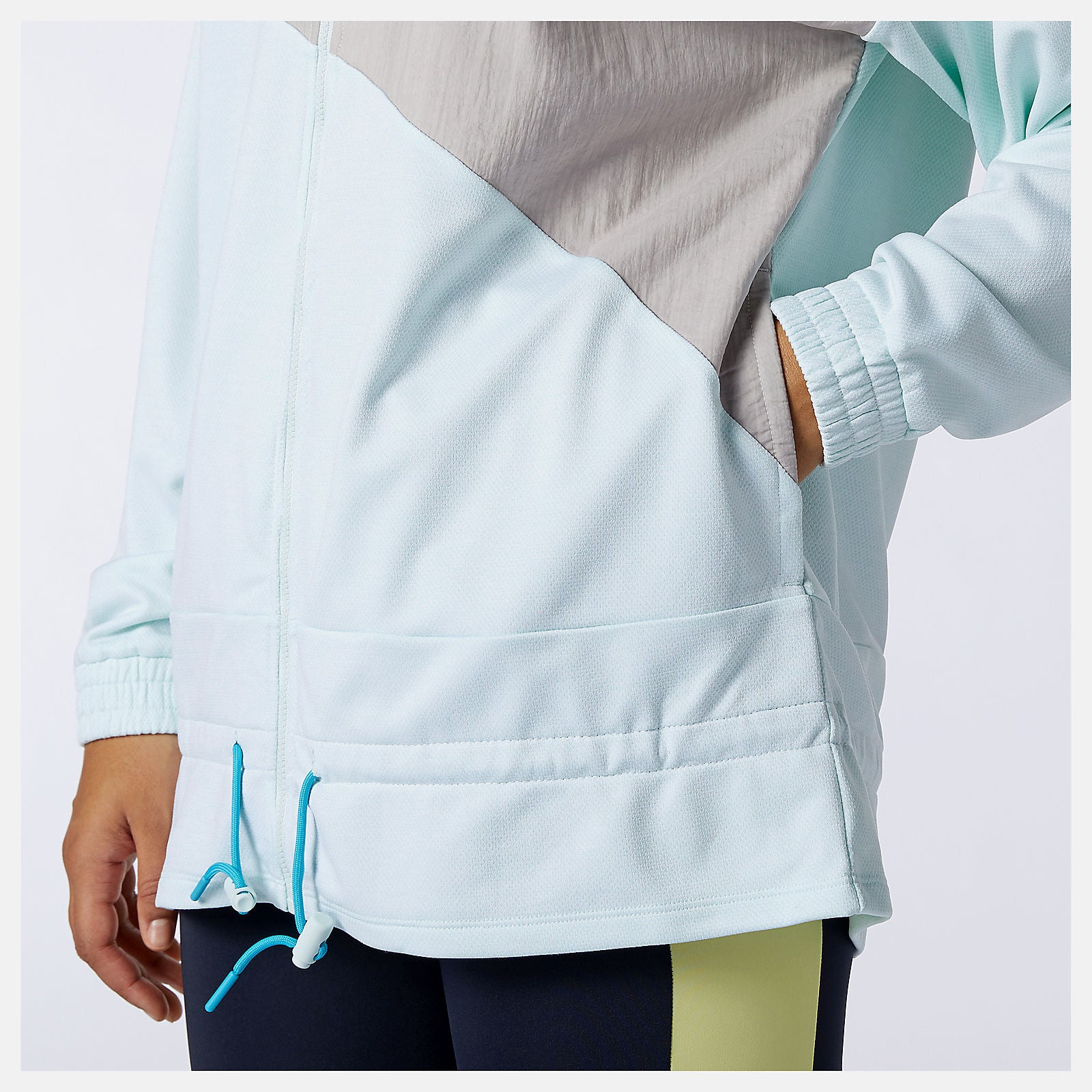 White/Jade Achiever Mix Media Jacket / New Balance Women