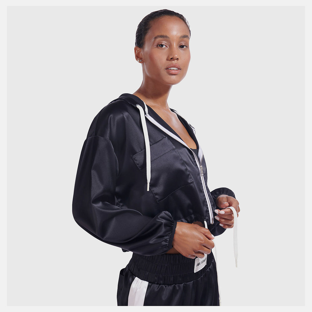 Black NB x Staud Hooded Jacket / New Balance Women