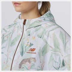 White Print NB Essentials Botanical Jacket / New Balance Women