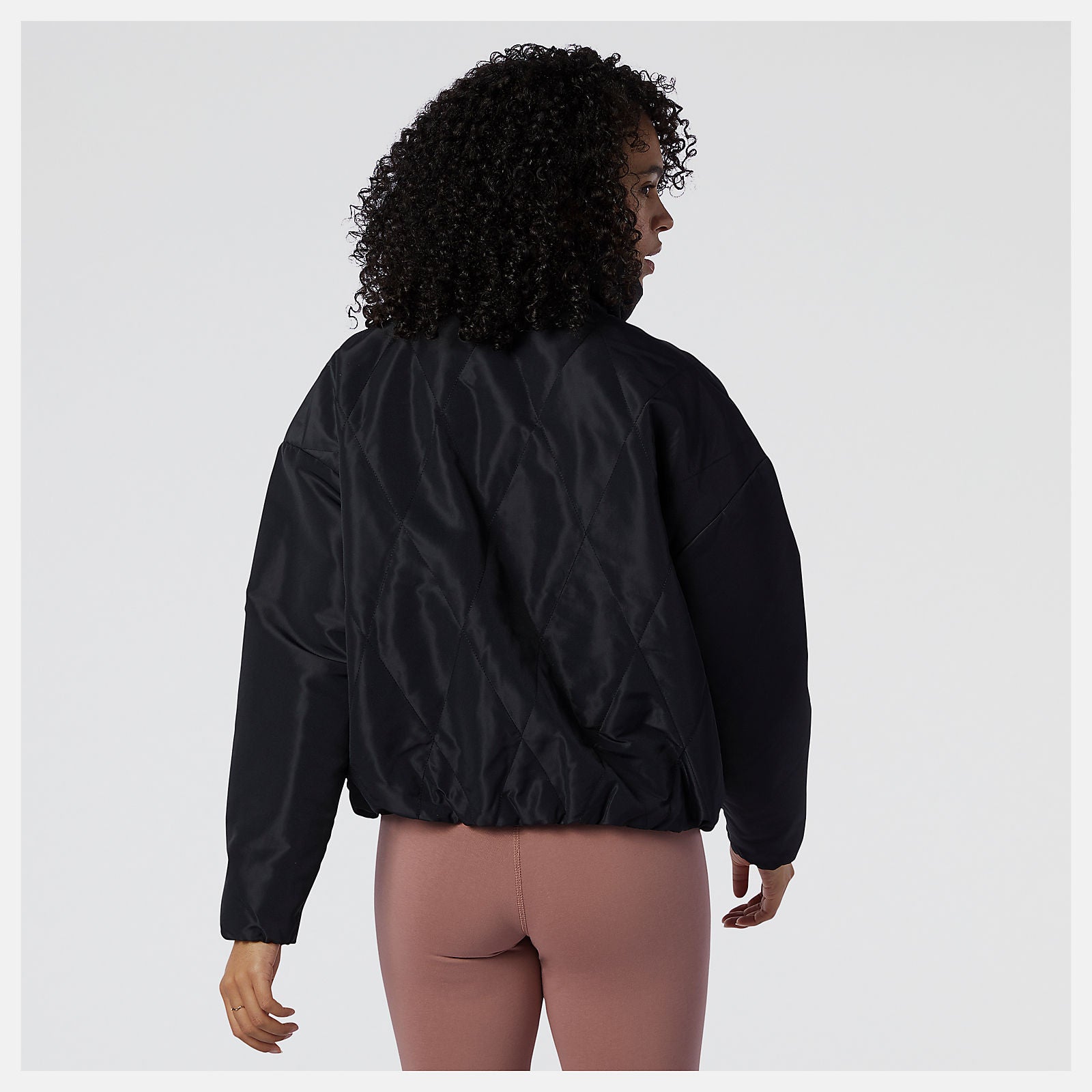 Black NB Athletics Argyle Quilted Jacket / New Balance Women