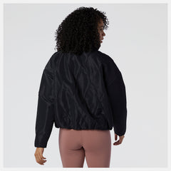 Black NB Athletics Argyle Quilted Jacket / New Balance Women
