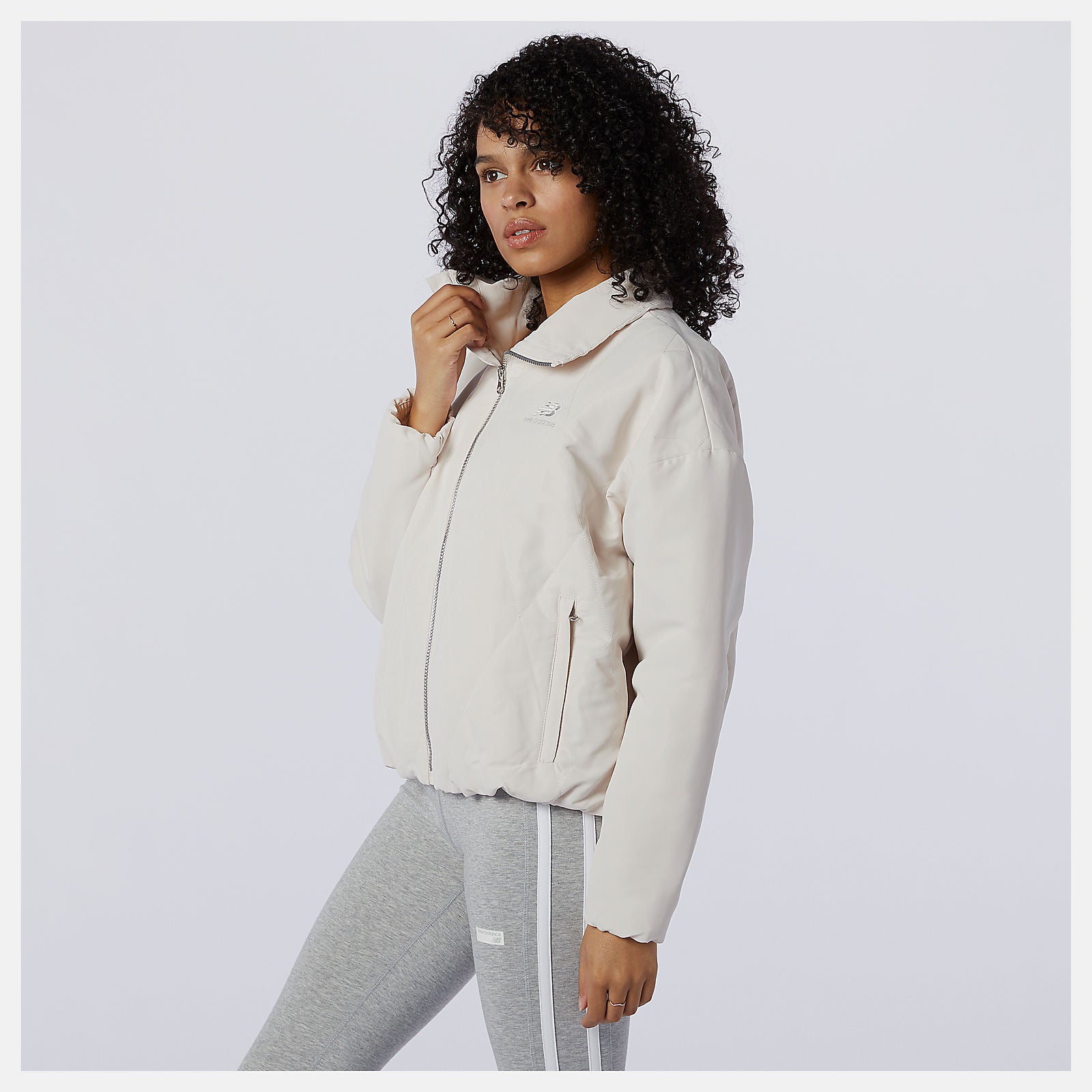 Raw Silk NB Athletics Argyle Quilted Jacket / New Balance Women
