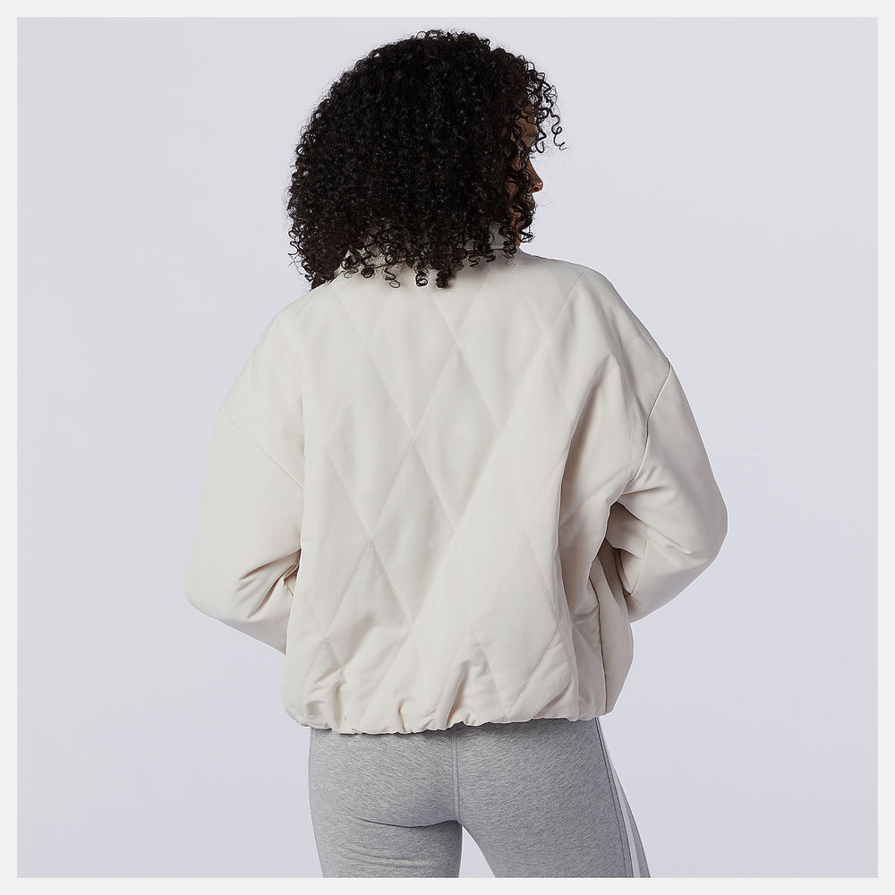 Raw Silk NB Athletics Argyle Quilted Jacket / New Balance Women
