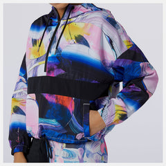 White Print NB Athletics Printed Anorak Jacket / New Balance Women