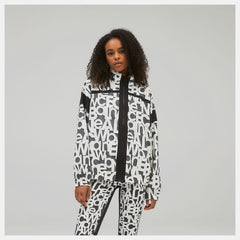 White Relentless Printed Woven Jacket / New Balance Women