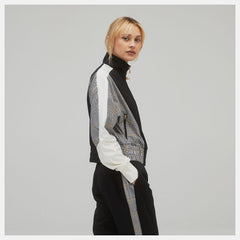 Black NB Athletics Higher Learning Stripe Track Jacket / New Balance Women