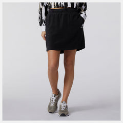 Black NB Athletics Collide Terry Skirt / New Balance Women