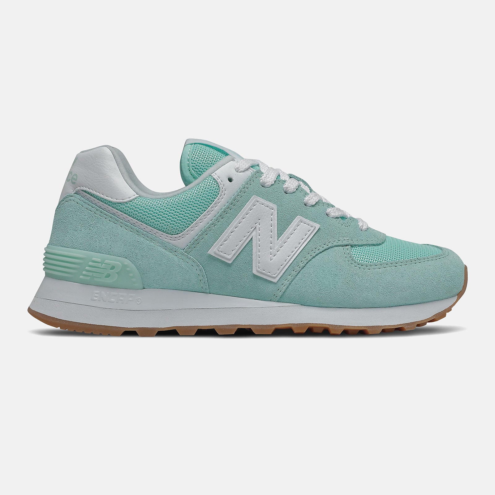 White Mint/White 574 / New Balance Women