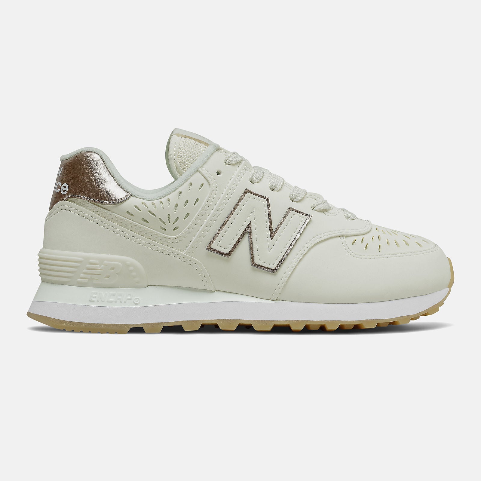 Sea Salt/Light Gold Metallic 574 / New Balance Women