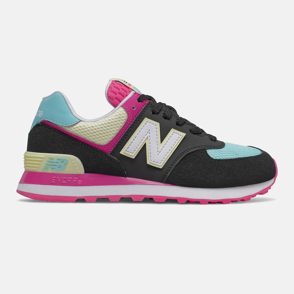 Black/Pink Glo 574 / New Balance Women