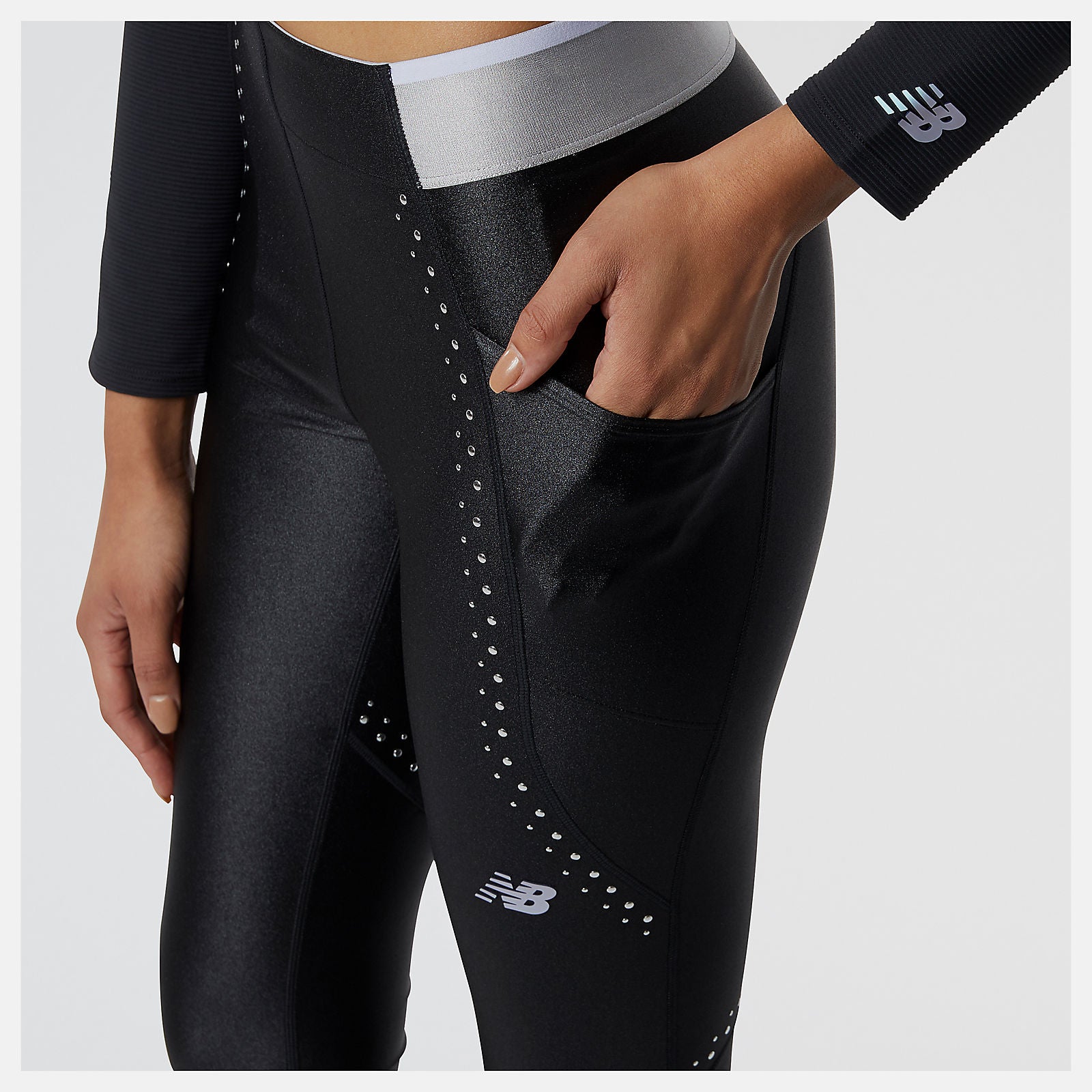 Black Syd 7/8 Tight / New Balance Women