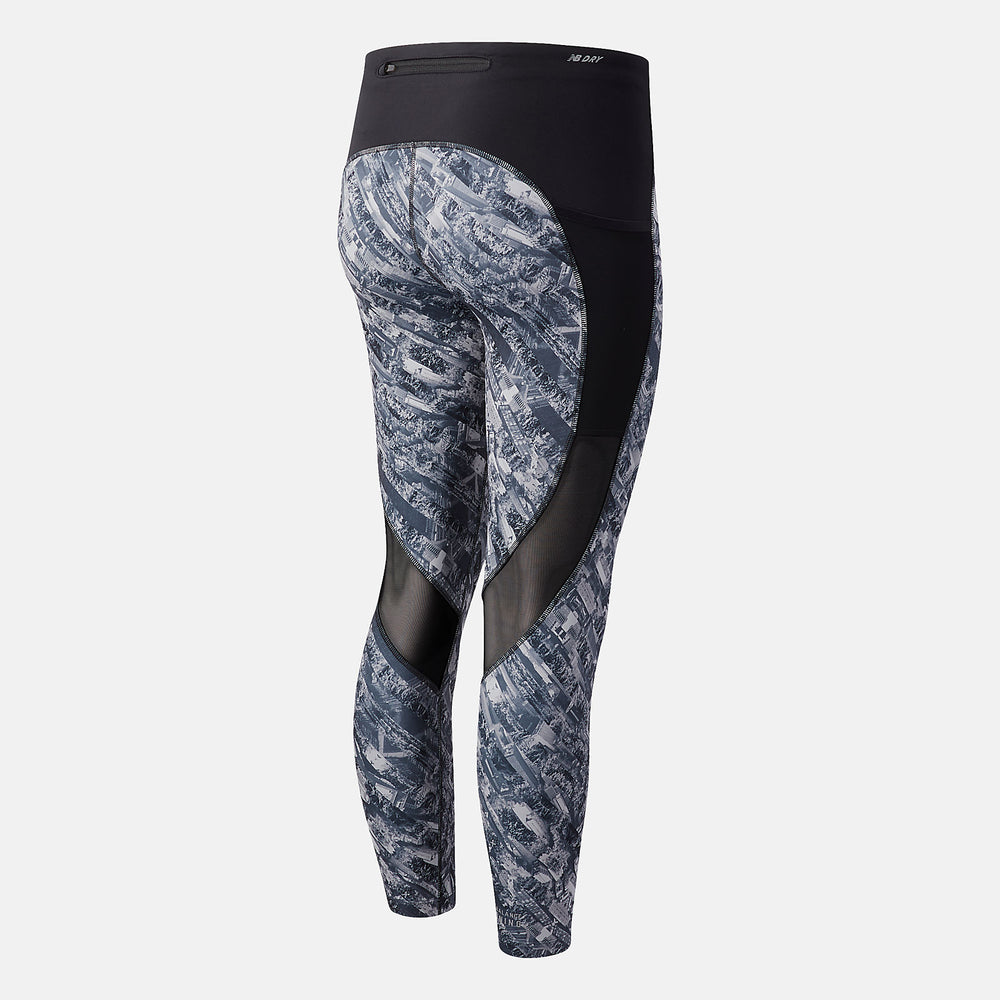 Light Aluminum NYC Marathon Printed Impact Run Crop / New Balance Women