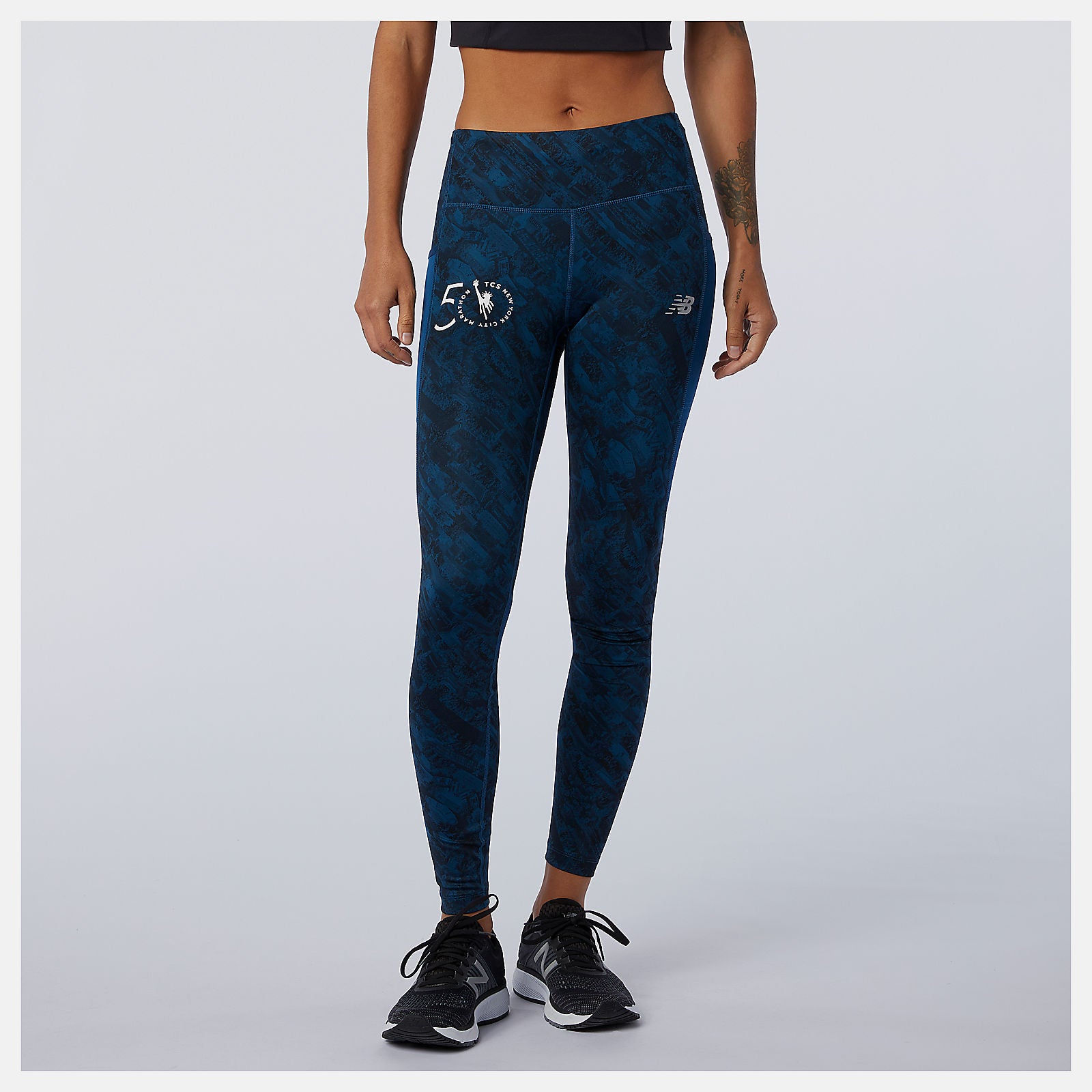 Rogue Wave NYC Marathon Printed Impact Run Tight / New Balance Women