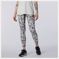 White Relentless Printed High Rise 7/8 Tight / New Balance Women