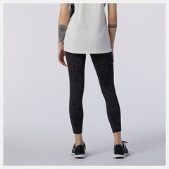 White Relentless Printed High Rise 7/8 Tight / New Balance Women