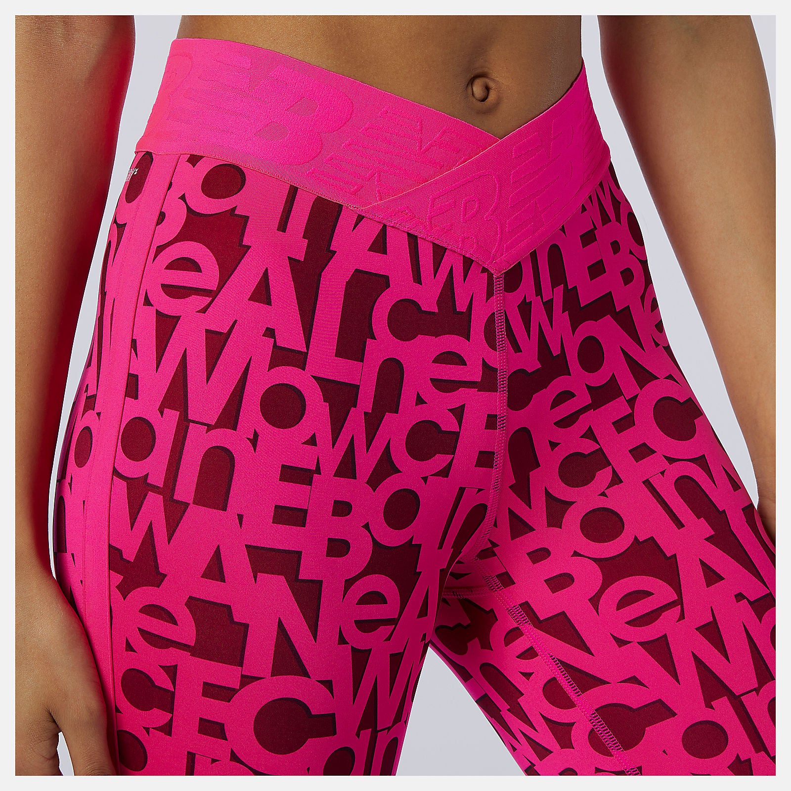Pink Glo Relentless Printed High Rise 7/8 Tight / New Balance Women