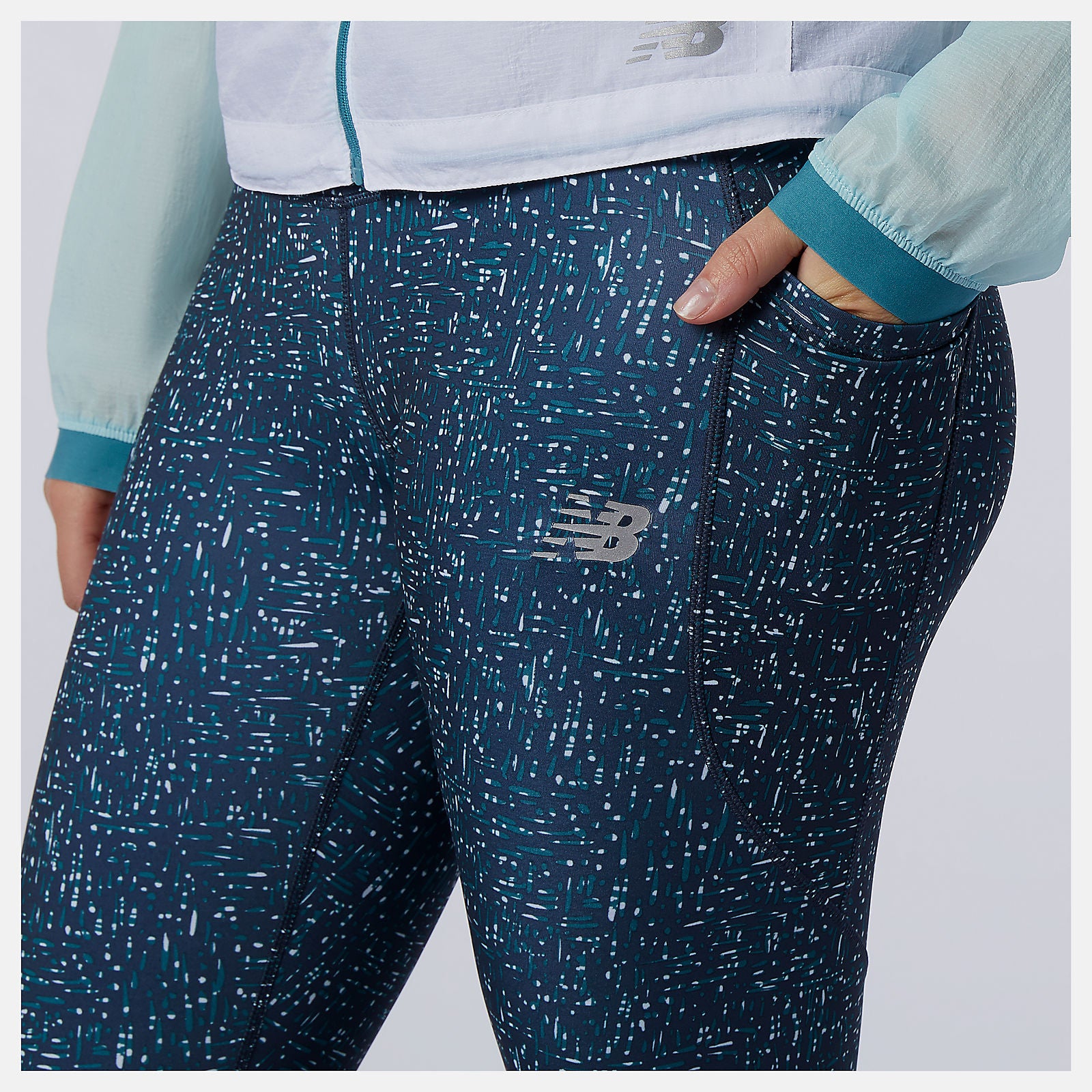Mountain Teal Printed Impact Run Tight / New Balance Women