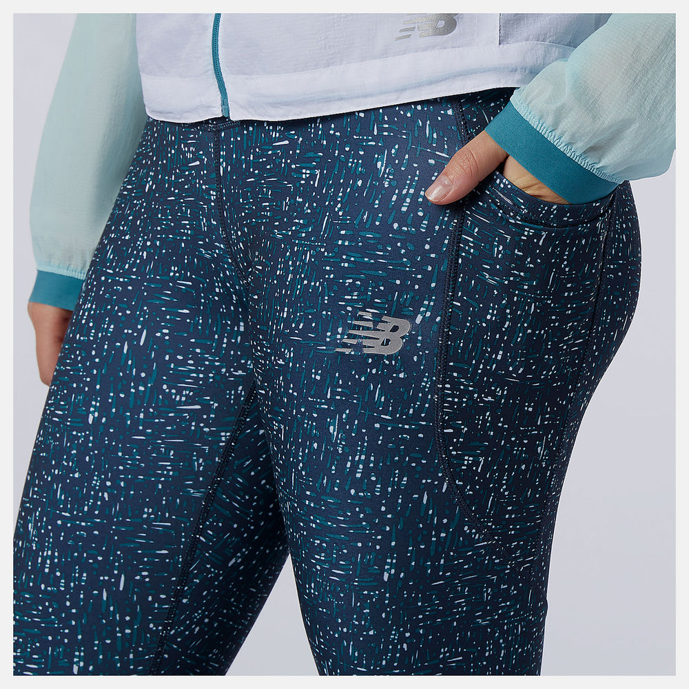 Mountain Teal Printed Impact Run Tight / New Balance Women