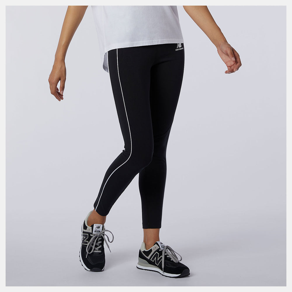 White NB Athletics Piping Legging / New Balance Women