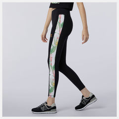 Black NB Essentials Botanical Legging / New Balance Women