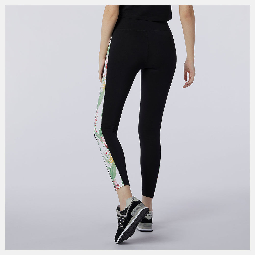 Black NB Essentials Botanical Legging / New Balance Women