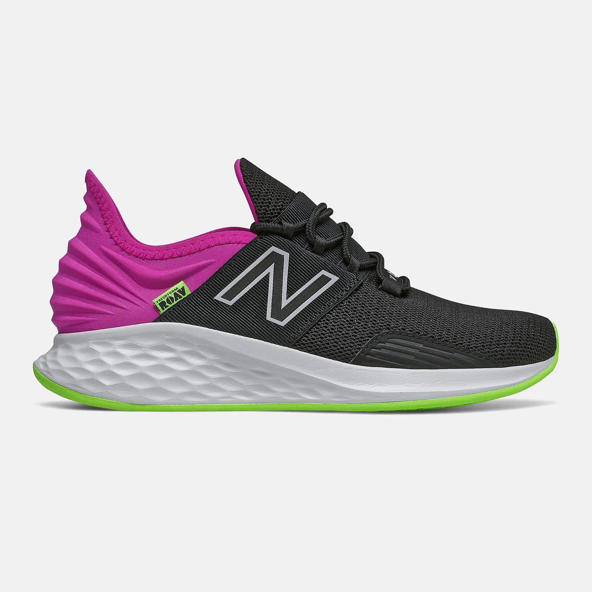Black/Poisonberry and Lime Glo Fresh Foam Roav / New Balance Women