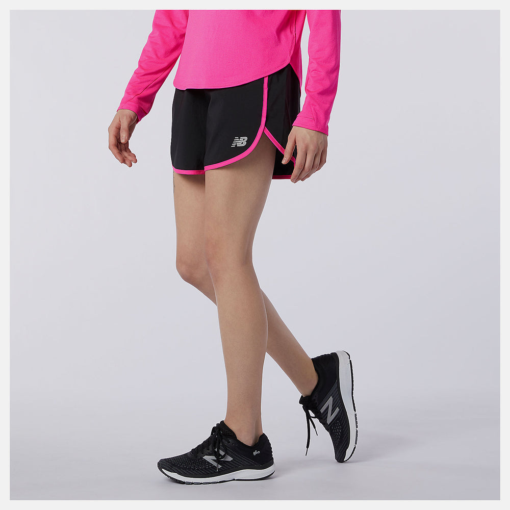 Pink Accelerate Short 5 Inch / New Balance Women